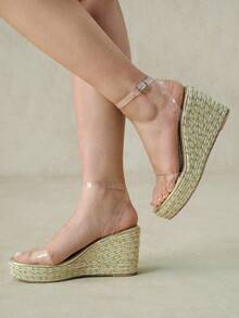 Styleloop Ladies Wedge Heel Platform Round Toe Beach Vacation Sandals - Gold - View 8