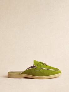 Rosivie Women's Daily Travel Versatile Fashion Casual Mules Flats - Green - View 8