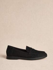 Rosivie Women's Flat Round Toe Slip-On Shoes, Suitable For Daily Casual Wear And Office - Graphite Black - View 8