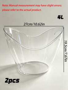 Acrylic Beverage Storage Ice Bucket And Ice Scoop Set, Ideal For Drinks, Kitchen Use, Dinners And Parties - View 13