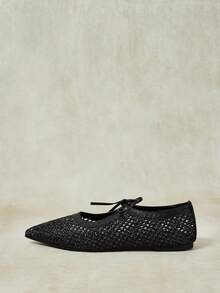 Styleloop Ladies, Willow Nails, Buckles, Flat Shoes. - Black - View 3