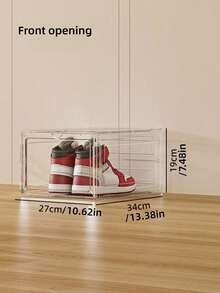 1 X Fully Transparent 6-Sided Plastic Shoe Storage Box; Anti-Corrosion Shoe Display Box For Home Use. - View 9