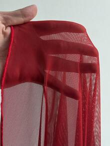Whyspr Gaun Halloween Goth Gradient Mesh Lengan Panjang Transparan dengan Hem Asimetris untuk Musim Gugur - MultiWarna - View 7
