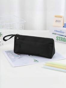 One Large-Capacity Minimalist-Style Pen Case, Durable And Portable, Ideal For Storing Stationery Such As Fountain Pens, Pencils, And Erasers; Suitable For Use At Home, In The Office, And In Study Settings. - Double layer design - View 4