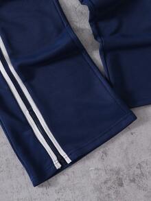 SHEIN Coolqubz Tween Boy Fashion Casual Wide Leg Loose Elastic Waist Sweatpants - Blue - View 8