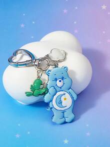 SHEIN X Care Bears 新款創意卡通可愛休閒鑰匙圈，IP聯名設計，可愛個性化，簡約大方，亦可作為飾品使用 - 淺藍色 - 查看 3