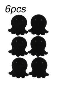 2/6Pcs Reusable Octopus‑Shape Laundry Hair Remover Balls, Wet & Dry Use Washing Machine Lint Catcher, Washable Pet Hair Catcher For Cat Dog Fur Lint Fuzz Removal, Anti‑Tangle Multi‑Functional Laundry Cleaning Tool - black - View 8