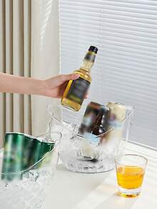 Acrylic Beverage Storage Ice Bucket And Ice Scoop Set, Ideal For Drinks, Kitchen Use, Dinners And Parties - View 8