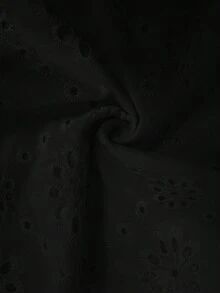 Sylviya 女款度假風串珠裝飾荷葉邊下擺細肩帶洋裝 - 黑色 - 查看 7