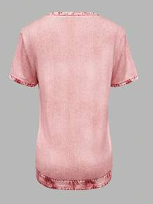EMERY ROSE Women's Round Neck Casual Versatile Daily Wear Short Sleeve T-Shirt - Multicolor - View 2