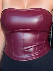 Jeta Ari Atasan Wanita - Burgundy - View 5