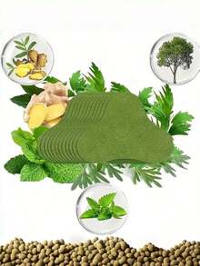 80pcs Self-Heating Patch, Moxa Cervical Vertebrae Patch, Natural Moxa Heat Patch, Joint Patch, Muscle Patch, Knee Patch, Back Patch, Neck Patch, Shoulder Patch, Moxa Patch, Breathable Cervical Vertebrae Patch Made Of Herbal Ingredients, Comfortable And Breathable To Help Relax Your Neck - Green - View 2