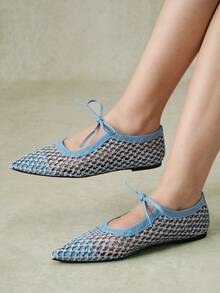 Styleloop Ladies, Willow Nails, Buckles, Flat Shoes. - Light blue - View 4