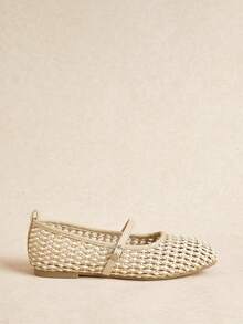 Rosivie Woven Casual Versatile Breathable Comfortable Women Flats For Christmas - Light brown - View 7