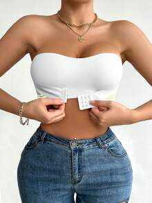 SHEIN 3件組女款婚禮內衣胸罩 前扣式 聚攏墊杯 - 彩色 - 查看 6