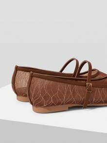 MOTF PREMIUM WOMEN COMFORTABLE MINIMALIST FLAT SHOES, VERSATILE FOR COMMUTING, SUITABLE FOR HALLOWEEN FOR CHRISTMAS FALL SHOES - Premium Brown - View 5