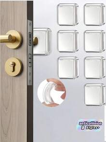 1/3/6PCS Self Adhesive Rubber Door Bumper Guard Clear Soft Flexible Waterproof Reusable For Cabinet Fridge Garage Office Bathroom Kitchen Knob Wall Protector - Clear - View 1
