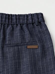 SWAVVY Men's Plaid Pleated Straight Leg Loose Fit Commuter Pants - Apricot - View 5