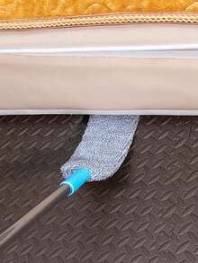 1Pc Dry Wet Fiber Duster With Extendable Handle Washable Flexible Gap Cleaning Duster Under Sofa Bed Furniture Dust Removal Tool Home Cleaning Supplies - grey - View 2