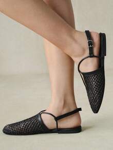 Styleloop Ladies, Willow Nails, Buckles, Flat Shoes. Fall Shoes - Graphite Black - View 9