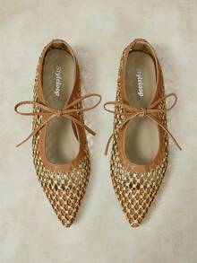 Styleloop Ladies, Willow Nails, Buckles, Flat Shoes. - Brown - View 12