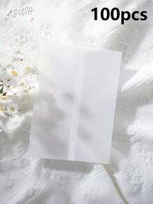 30 50 100Pcs Semi Transparent Pre Folded Vellum Envelopes 5X7 Inch For Wedding Birthday Valentine Day Home Decor School Stationery Gift - A - View 11