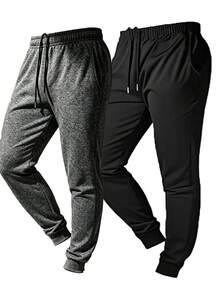 Gym Rark Men's Loose Casual Pants -2 Pieces Set, Made Of Soft And Slightly Elastic Fabric, With A Cinched Ankle, Gym - Multicolor - View 1