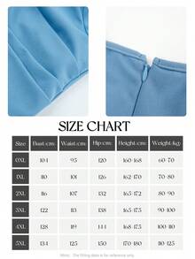 Modelyn Plus Size Red Knitted A-Line Short Sleeve Waist Cinched Dress - Blue - View 10