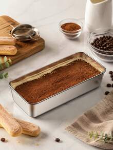Stainless Steel Baking Tray Oven Bakeware, Cake Mold, Tiramisu Pan With Lid, Steamed Cake Baking & Serving Tray, Stackable Snack Container, Stainless Steel Bento Box, Stackable Food Storage Box, For Nuts, Fruits, Picnic, Camping, Kitchen & Party - Multicolor - View 9