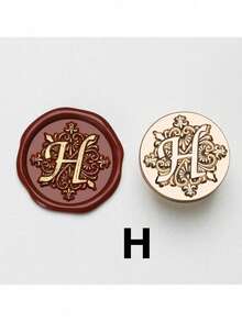 1套A-Z字母蠟封印章，包含多款經典字母，黃銅印頭，適用於感謝卡/信封/禮品包裝/婚禮訂婚派對邀請函，附DIY說明書（26枚印章），返校季必備 - 多色 - 查看 43