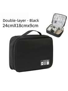 1PC Double/Triple Layer Cable Organizer Bag Power Box Charging Cord Travel Digital Accessories Storage Pouch Electronics Case For Adults - Multicolor - View 14