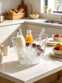 Acrylic Beverage Storage Ice Bucket And Ice Scoop Set, Ideal For Drinks, Kitchen Use, Dinners And Parties - View 10