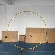 Floral Arch Kit - 1Set Gold Metal Round Party Arch Frame - Sturdy, Easy-To-Assemble Decoration For Weddings, Birthdays, Parties And Anniversaries - Versatile Backdrop For Indoor/Outdoor Celebrations - Gold - View 4