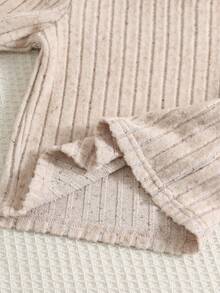 SHEIN Baby Boy Solid Color Knitted Soft Long Sleeve Pullover Three-Piece Autumn Top Set - Versatile And Comfortable Pcs - Multicolor - View 7