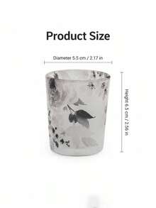 Haus Hana Ink Floral Print Glass Candle Holder, Modern INS Style Aromatherapy Candle Cup & DIY Scented Wax Container, Romantic Table Decor For Bedroom, Living Room, Wedding, Dinner Party, Holiday & Housewarming Gift - multicolor - View 4