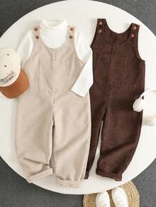 SHEIN Setelan Anak Laki-Laki 2 Potong (Bodysuit & Jumpsuit Musim Gugur) - MultiWarna - View 1