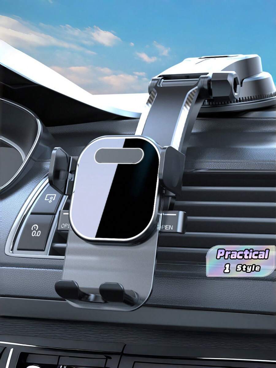Nuevo Soporte para Teléfono en el Salpicadero del Coche, Rotación de 360 Grados, Bloqueo Automático, Altura Ajustable Compatible con iPhone, Teléfono Android, Regalo para Cumpleaños, Familia, Amigos Accesorios para Coche, Soporte para Teléfono del Coche - Multicolor - Ver 1