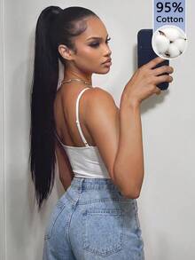 Amplova Women's Structured Cutout Low-Cut Sexy Bodysuit Night White Summer - White - View 7