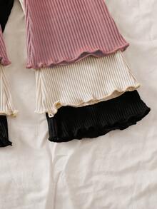 SHEIN Playful Pals 3pcs/Set Baby Girls Solid Color Long Pants, Simple & Fashionable, Suitable For Outings, Spring/Autumn, Comfortable & - Multicolor - View 5