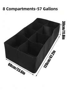 Heavy Duty Felt 8 Cell Square Grow Bag Breathable Planter Thickened Non Woven Fabric Raised Bed Seedling Starter Garden Container Durable Reusable - black - View 4