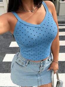 SHEIN Sovereign Charm Tank Top Olahraga Wanita Ukuran Plus Musim Semi/Panas 2026 - MultiWarna - View 1