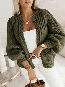 Louniche Women's Fashionable Versatile Commuter Cardigan, Autumn/Winter - Green - View 1