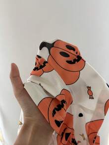 ZzzCrew Fun Halloween Cartoon Print One-Piece Pajamas - Apricot - View 7