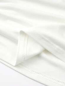 Olithes Women's Solid Color Casual Versatile Daily Wear 2 In 1 T-Shirt - White - View 7