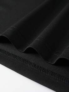 Manfinity Homme Men's Casual Versatile Short Sleeve T-Shirt, Summer - Black - View 4