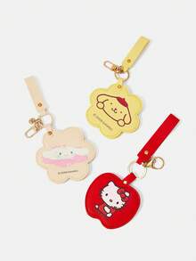 HELLO KITTY AND FRIENDS | SHEIN Cartoon Mini Pocket Mirror Keychain Bag Pendant, Portable Makeup Mirror With Lanyard And Buckle - Multicolor - View 2