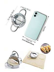 SHEIN Basic living 1入組不銹鋼餃子模具 - 銀色 - 查看 8