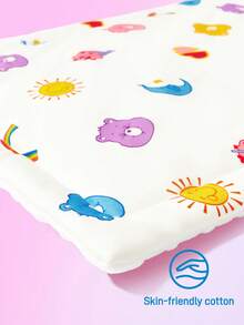 SHEIN X Care Bears 1件裝印花舒適嬰兒推車坐墊，適合男孩與女孩 - 彩色愛心熊 - 查看 2