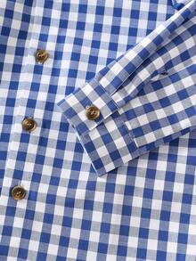 SHEIN Young Boys Preppy Style Classic Plaid Long Sleeve Shirt/Pants Set - Multicolor - View 6