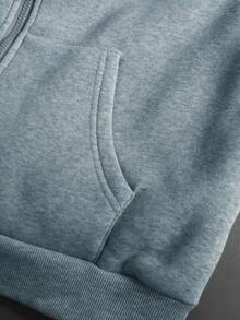 PAVTROS Men's Hooded 2 In 1 Sweatshirt Jacket And Pants Set - Grey - View 6